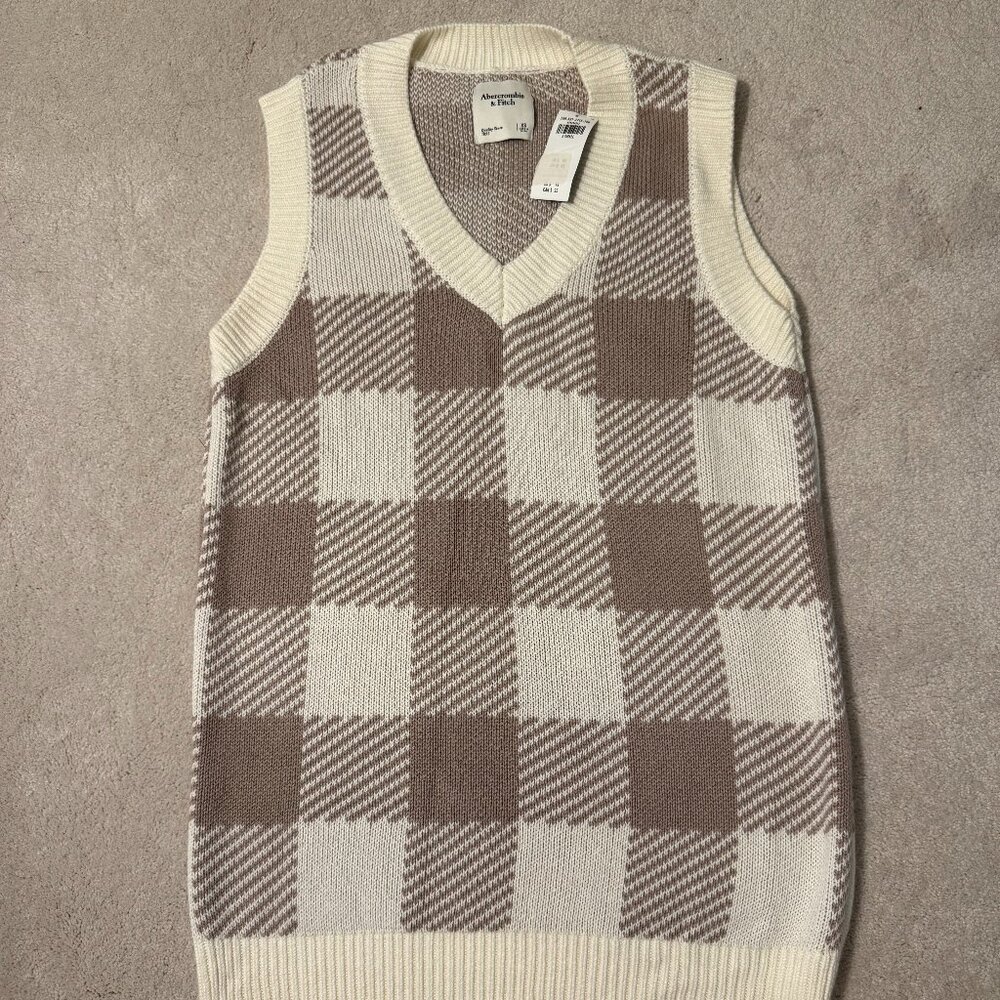 Plaid Sweater Vest Dress